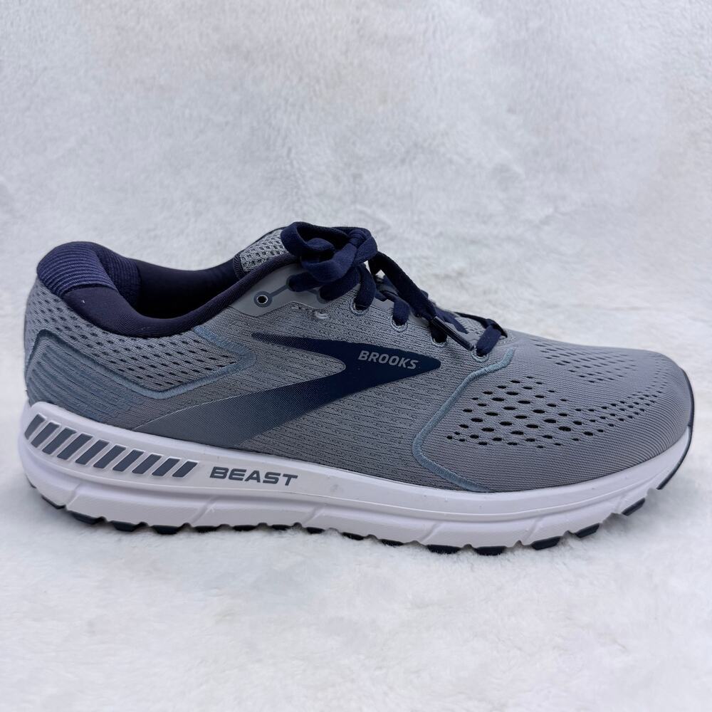 Brooks Beast 20 Mens Running Shoes Grey Athletic Sneakers Size 10 Cushioned Shoe